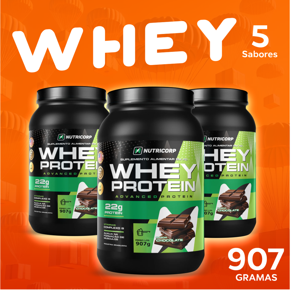 Whey Protein Concentrado 900g - Ganho de Massa Muscular, Alta Proteína ...