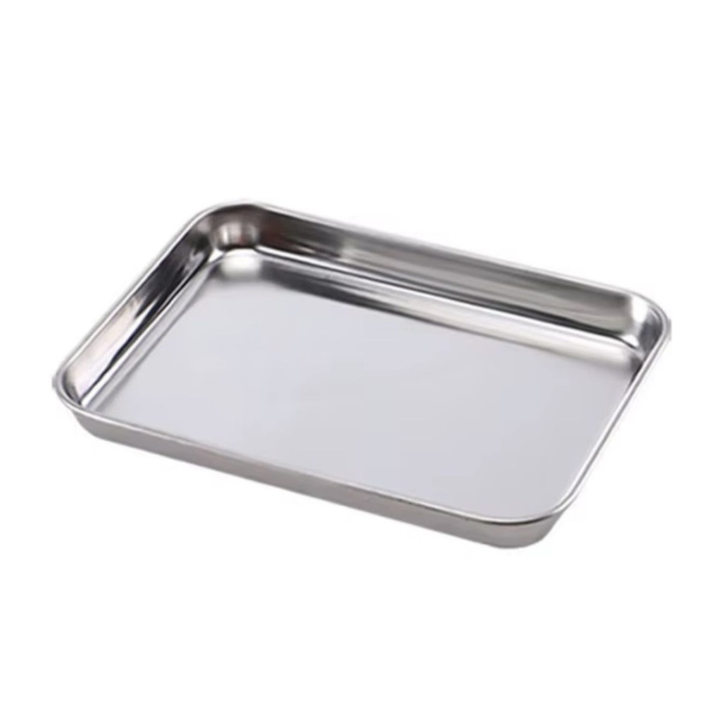 Forma Assadeira Retangular Inox 35x26cm P/ Assados Bolo | Shopee Brasil