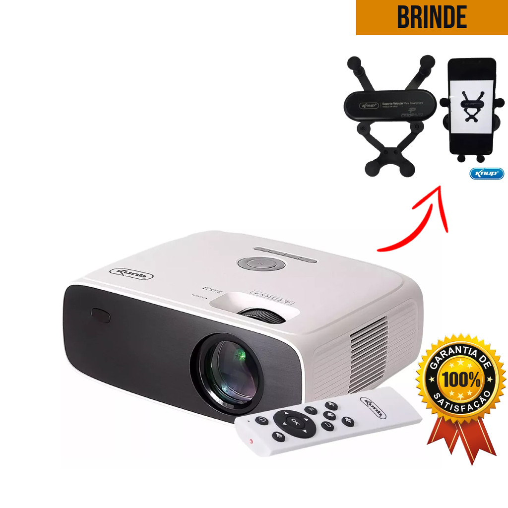 Projetor Datashow Android Full HD 10200 Lumens Wi-Fi Bluetooth