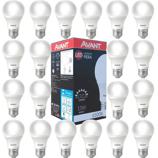 20 Lampada Pera Led 15w Branco Frio Bivolt Soquete E27 Avant em Oferta na Shopee