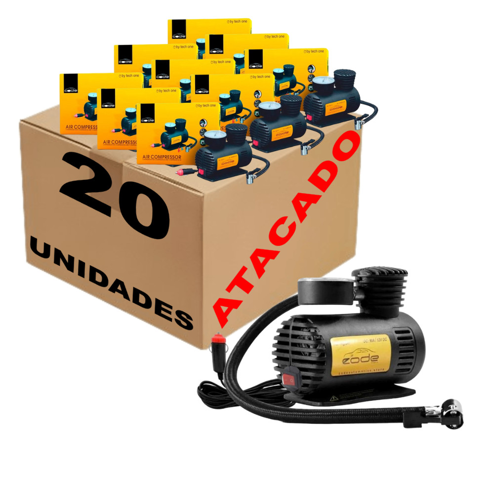 20 Mini Compressores de Ar Automotivo 12v Tech One Atacado