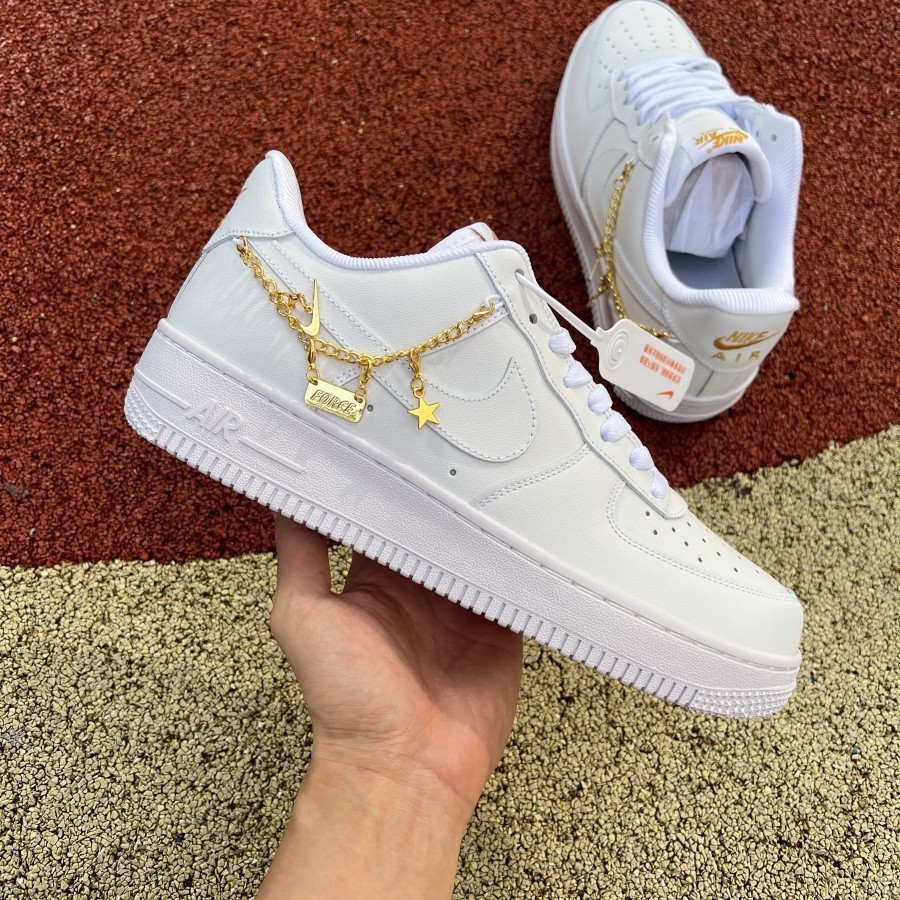 Nike Air Force 1'07 LX Todas as Sapatilhas Mark Gold Branco