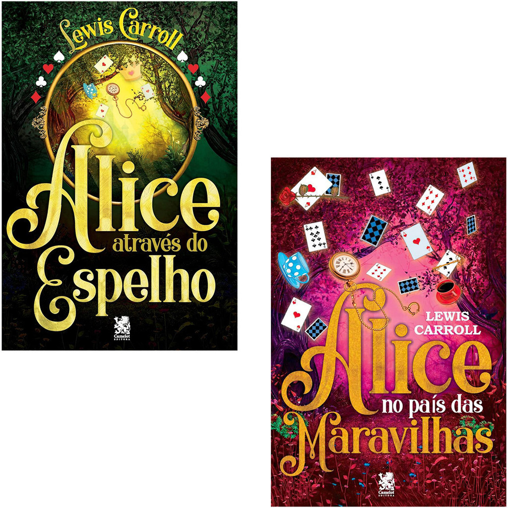 Kit Alice no Pais das Maravilhas + Através do Espelho - Lewis Carroll ...