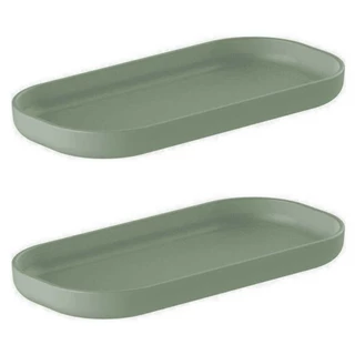 Bandeja Saboneteira De Bancada Porta Joias OU Verde Salvia kit com 2 Unidades Decoração