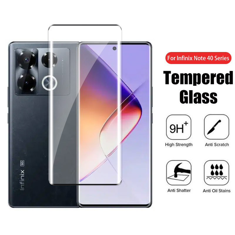 Protetor De Tela Curva Para Infinix Note 40 Pro 5G 4G Plus 2024 Note40 De Vidro Temperado Anti-Riscos