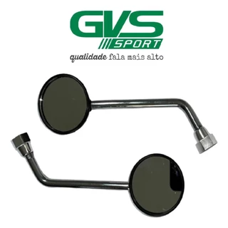 Retrovisor Bolinha Mini Redondo Haste Cromada Titan 160