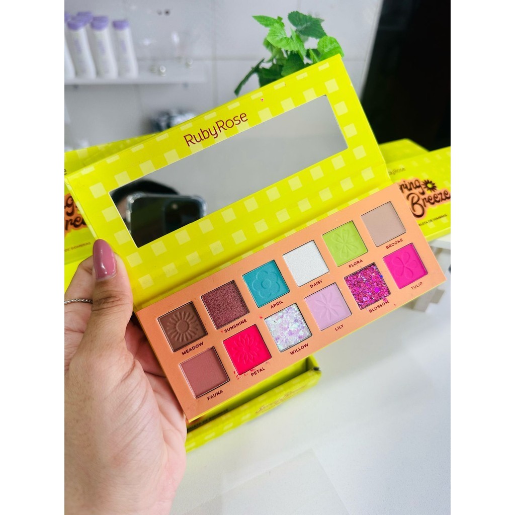 Paleta de sombras Spring Breeze Ruby Rose | 11,4g | Shopee Brasil