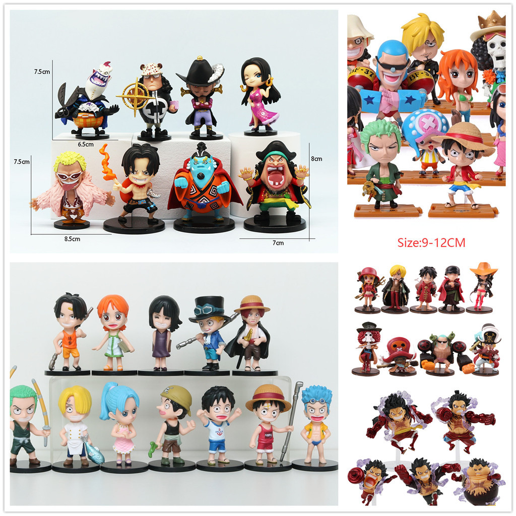 Ação Figura Um Conjunto De Modelos De Peças Luffy Sanji Ace Boa Hancock Figuras De Chopper Decoração Ornamentos