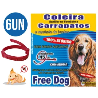6UN Coleira Cachorro Carrapato Pulga Gato Para Seu Pet