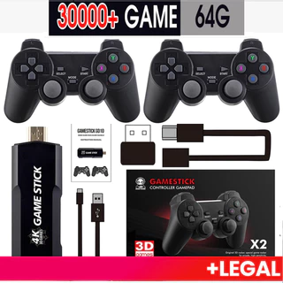 Video Game Stick 2 - Console 4k GD10 64GB 37000 MIL Jogos + 2 Controles a Pronta Entrega Jogos Retrô Para PSP PS1 GBA