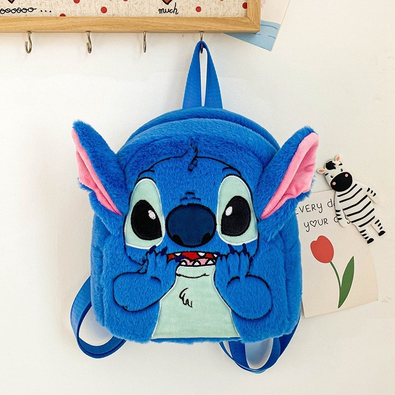 Stitch New Mochila De Pelúcia Moda 3D Mini Feminina Grande Anime kawaii Escolar De Desenhos Animados
