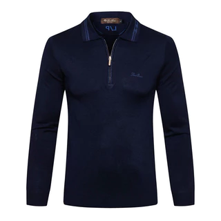 Loro PI * NA Sweater Sweater Men's Clothing 2023 Outono Inverno Novo Estilo Moda Moda Moda Moda Moda Moda Outono Zíper Bordado Lapela Tamanho Grande