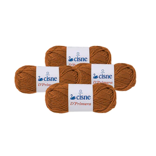 4 Novelos Lã Cisne D'primera 40gr - Tricô/crochê - Cor Caramelo 10154