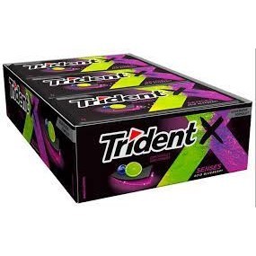 Chiclete 5S sabor X senses Acid Blueberry caixa com 21 unidades de
