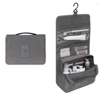 Nécessaire Bolsa Organizadora De Viagem Maquiagem Higiene Pessoal Com Divisória e Gancho Material Poliéster Resistente em Oferta na Shopee