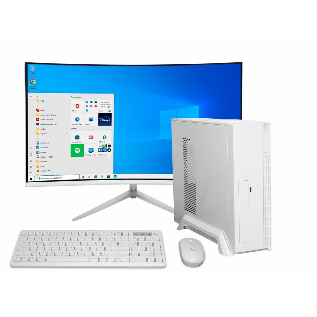 Computador Pc Slim I7 11° 16gb Ram 256gb NVMe Tela 23 curva | Shopee Brasil