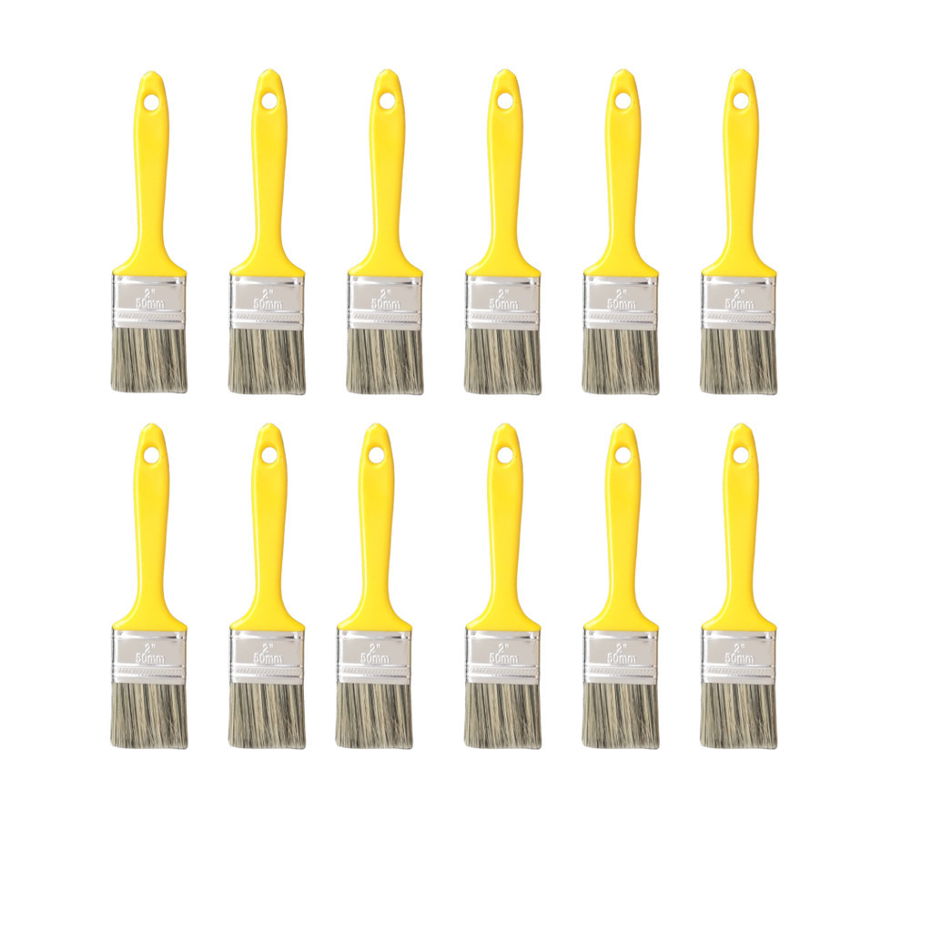 Kit 12 Pincel Trincha Pintura Tinta Jogo Pinceis Medio 50mm | Shopee Brasil