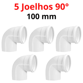 Kit 5 Joelho Cotovelo de Esgoto 100mm ou 4" 90° Pvc KRONA