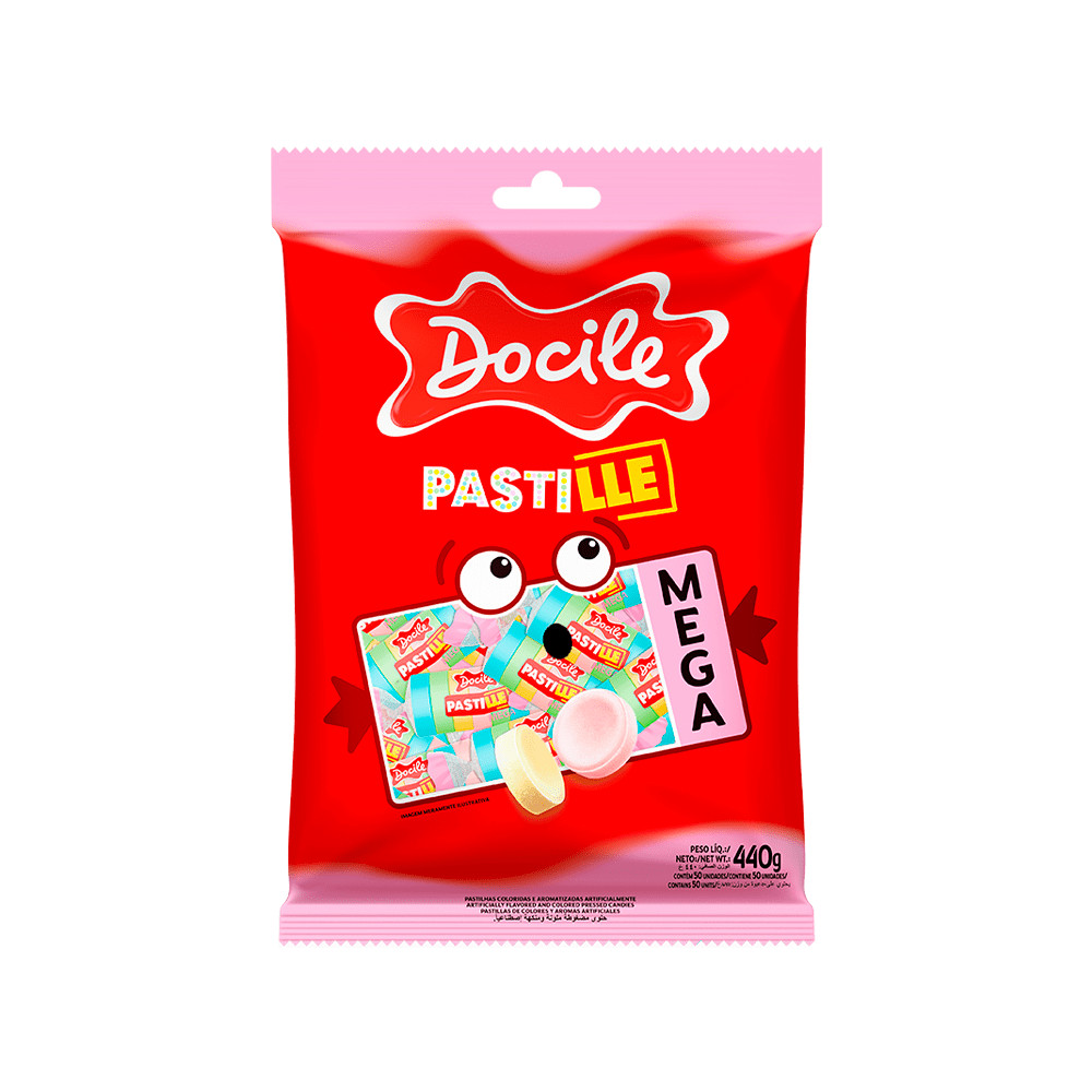 Pastilha de Frutas Mega 440G - Docile | Shopee Brasil