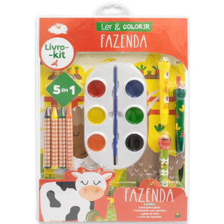 Ler & colorir fazenda em Oferta na Shopee