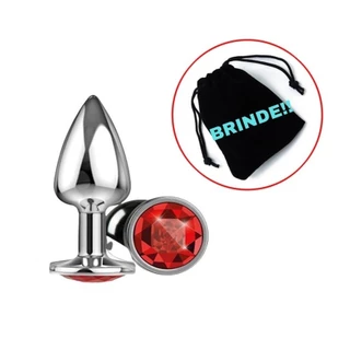 Plug Anal em Aço com Joia Tamanho P em Oferta na Shopee
