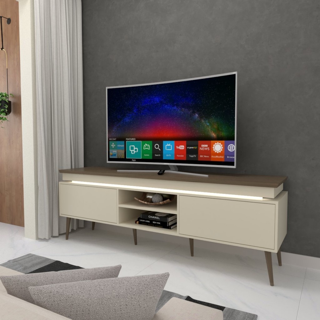Rack para TV Até 75 Polegadas Lumen 2 Portas com Led | Shopee Brasil