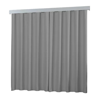 Cortina Blackout Bloqueia 100% Da Luz Trilho Comum 3,00X2,80 Metros Branco