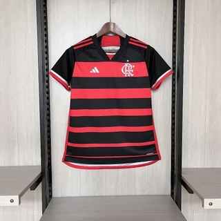 24-25 Flamengo Home Camisa de Futebol Feminina S-2XL de alta qualidade Camisas desportivas