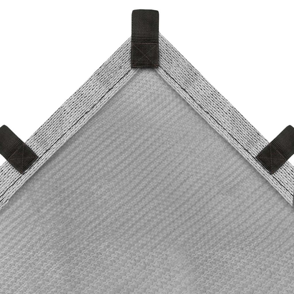 Tela Sombreamento 90% Cinza 4x4 Acabamento Bainha Alças Toldo Sombrite Tenda Shade Solar Capa Sombra Garagem Carro