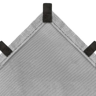 Tela Sombreamento 90% Cinza 4x4 Acabamento Bainha Alças Toldo Sombrite Tenda Shade Solar Capa Sombra Garagem Carro