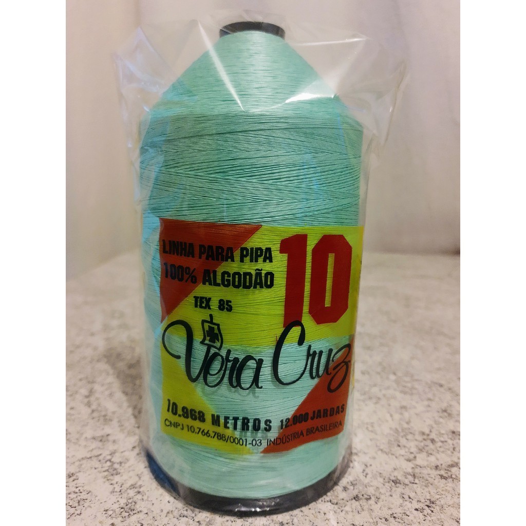 Linha de Pipa Vera Cruz Colorida 12000 Jds - fio 10 | Shopee Brasil
