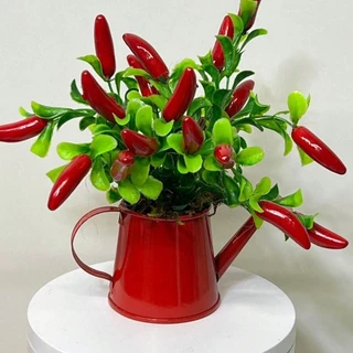 flor artificial com vaso de prastico