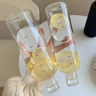 Garrafa De 500ml De Água Com Marcador De Tempo Plástico Transparente