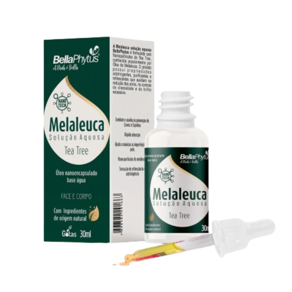 ÓLEO DE MELALEUCA SOLUCAO AQUOSA NANOPARTÍCULADA 30ML ROSTO E CORPO ...