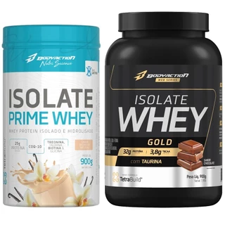 Whey Isolate Prime 900g + Isolate Whey Gold 900g Bodyaction