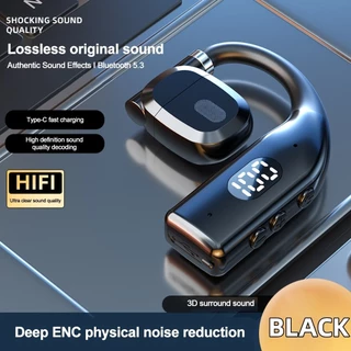 P7 Fone De Ouvido Sem Fio Bluetooth 5.3 Clip 180 ° Rotação Estéreo HiFi Com Visor Digital Sports Wireless Earbud Microfone