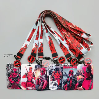 Carteira de desenho animado cartão de campus cartão Deadpool cordão cartão de refeição