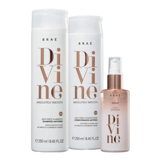 Kit Braé Divine Shampoo 250ml, Condicionador 250ml, Serum Plume Sensation 60ml