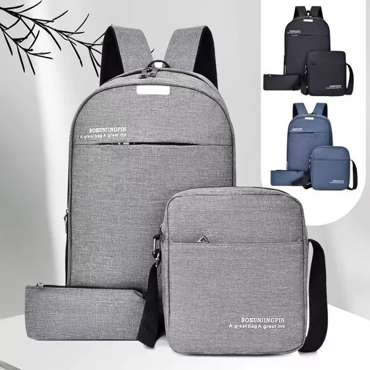 Mochila Bolsa KIT 3 peças Masculina Feminina Escolar Notebook Conjunto 3 peças ULIFE OFICIAL