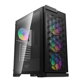 Gabinete Gamer Aigo Darkflash DK361, RGB,  Mid-Tower, Lateral De Vidro, Com 4 Fans, Preto, DK361-BK em Oferta na Shopee