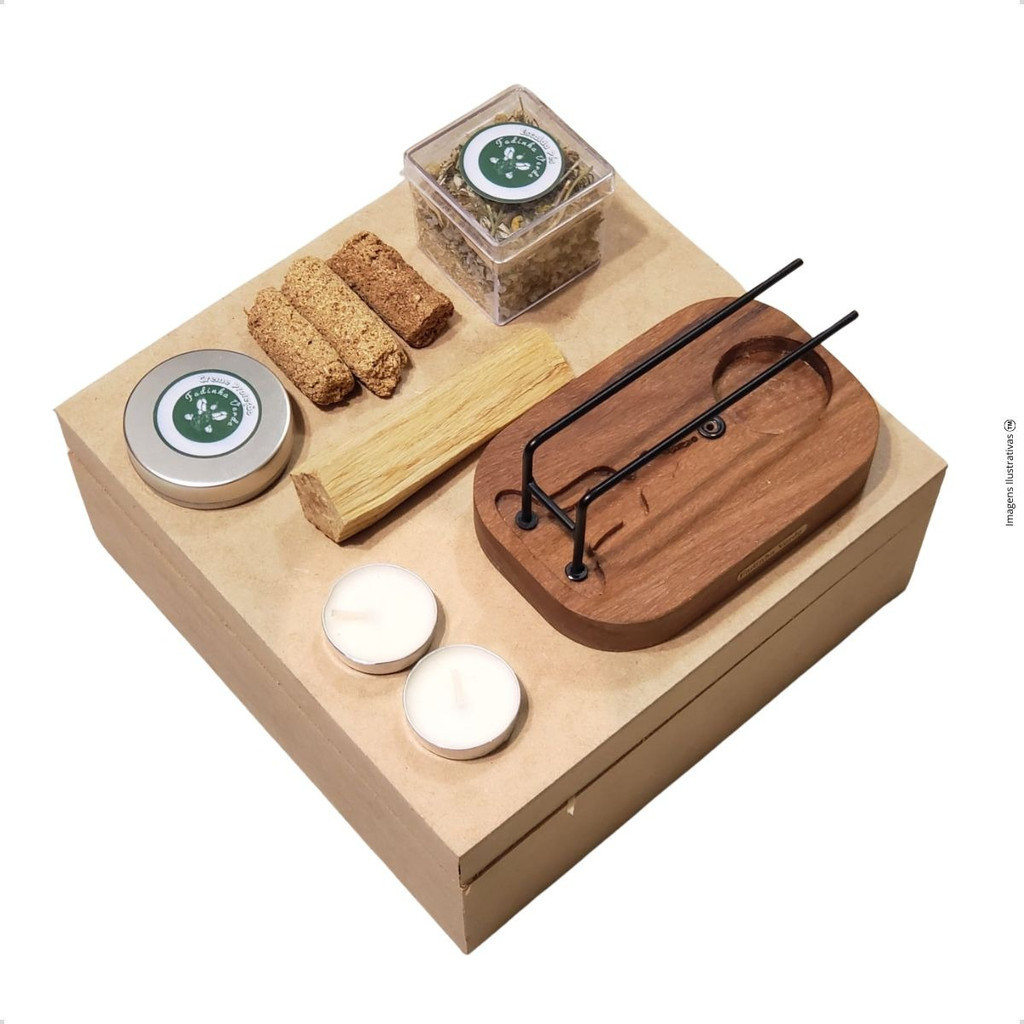 Bruciatore in legno Palo Santo con albero della vita SCATOLA