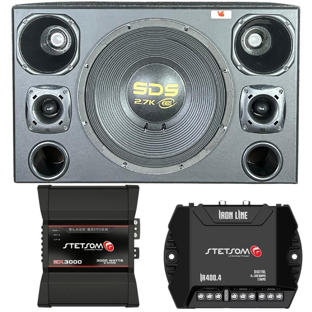 Caixa Trio 15'' Woofer Sds 2.7+ D200-x - St200 Jbl + Módulos