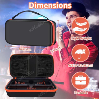 Bolsa Portátil De Armazenamento Para Microfone Sem Fio Compatível Com O Sistema De Dois Microfones JBL De Karaokê