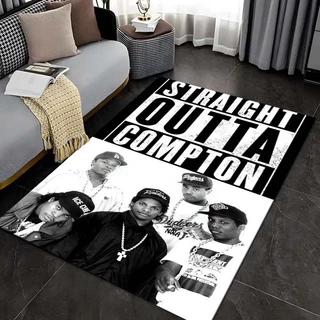 Gangsta rap Tapete Rug West Coast hip hop Para Sala De Estar Sofá Doormat Decoração Cozinha Piso Antiderrapante