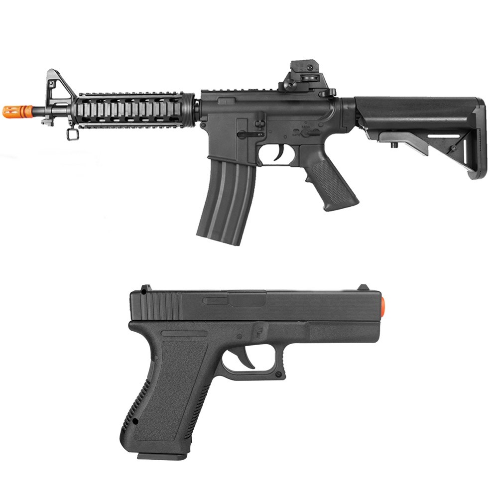 Kit Rifle Airsoft Spring M4A1 + Pistola Spring V307 6mm - Vigor ...