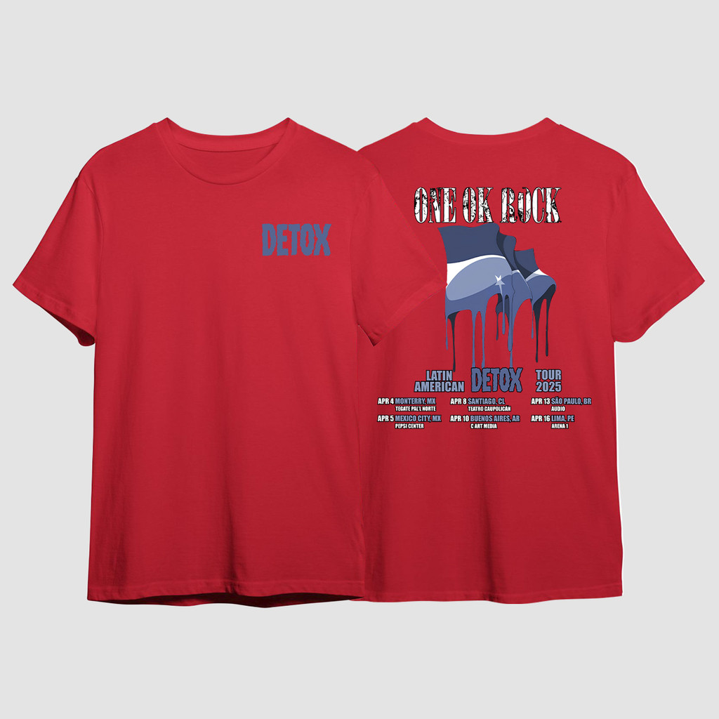 Camiseta One Ok Rock Album Detox Tour 2025 Brasil Latin American