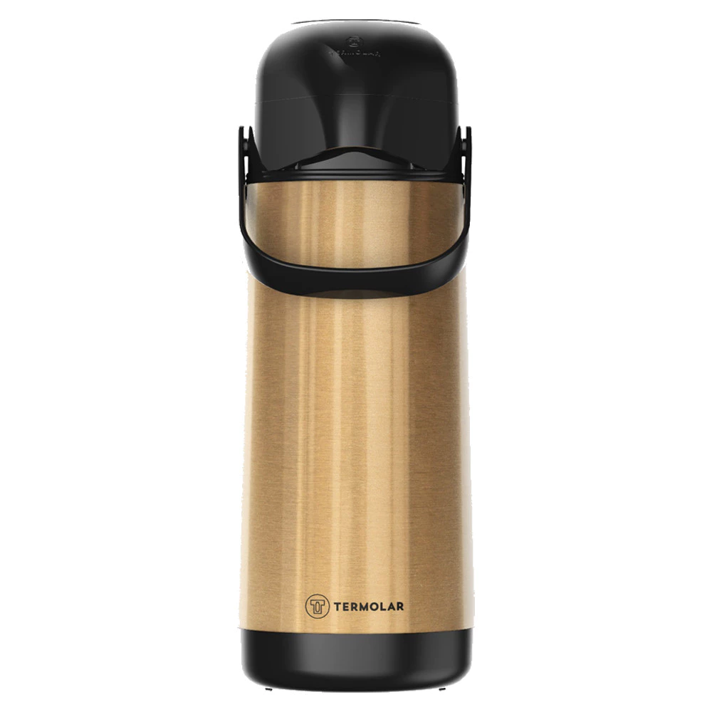 Garrafa Térmica Inox Gold 1 Litro Café Chá Leite Quente e Frio Termolar
