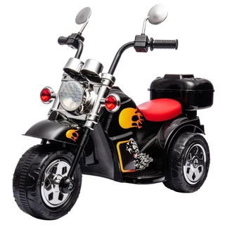 Motocicleta Elétrica Infantil 6v Preta Mini Moto Luz e Som