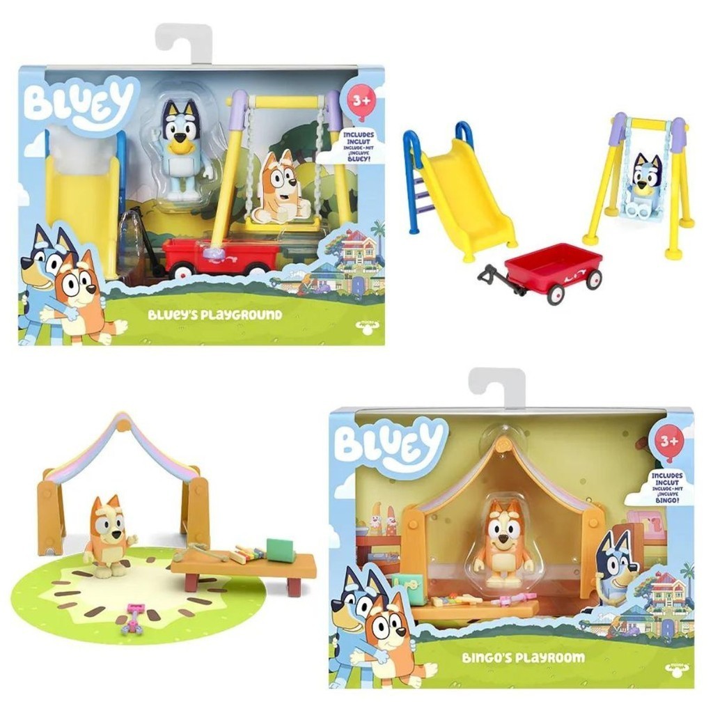 Giochi Preziosi Bluey Playset Playroom Spielset Mit Bingo-Schlafzimmer & Figur Bingo, Ca. 6 Cm
