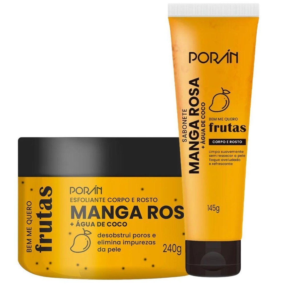 Esfoliante e Sabonete Manga Rosa Porán - 2 itens | Shopee Brasil